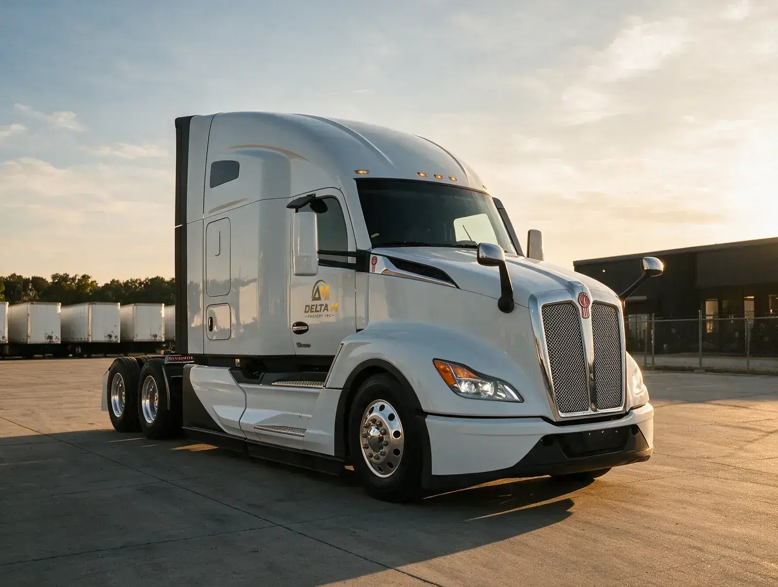 Delta M Freight sleeper truck in the terminal yard