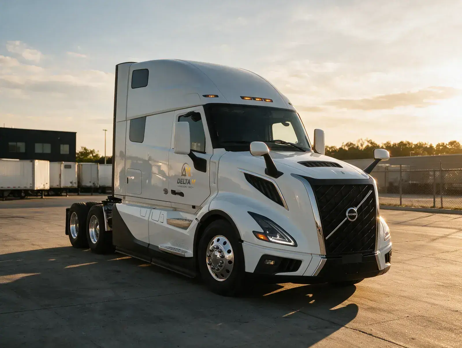 Delta M Freight sleeper truck at golden hour